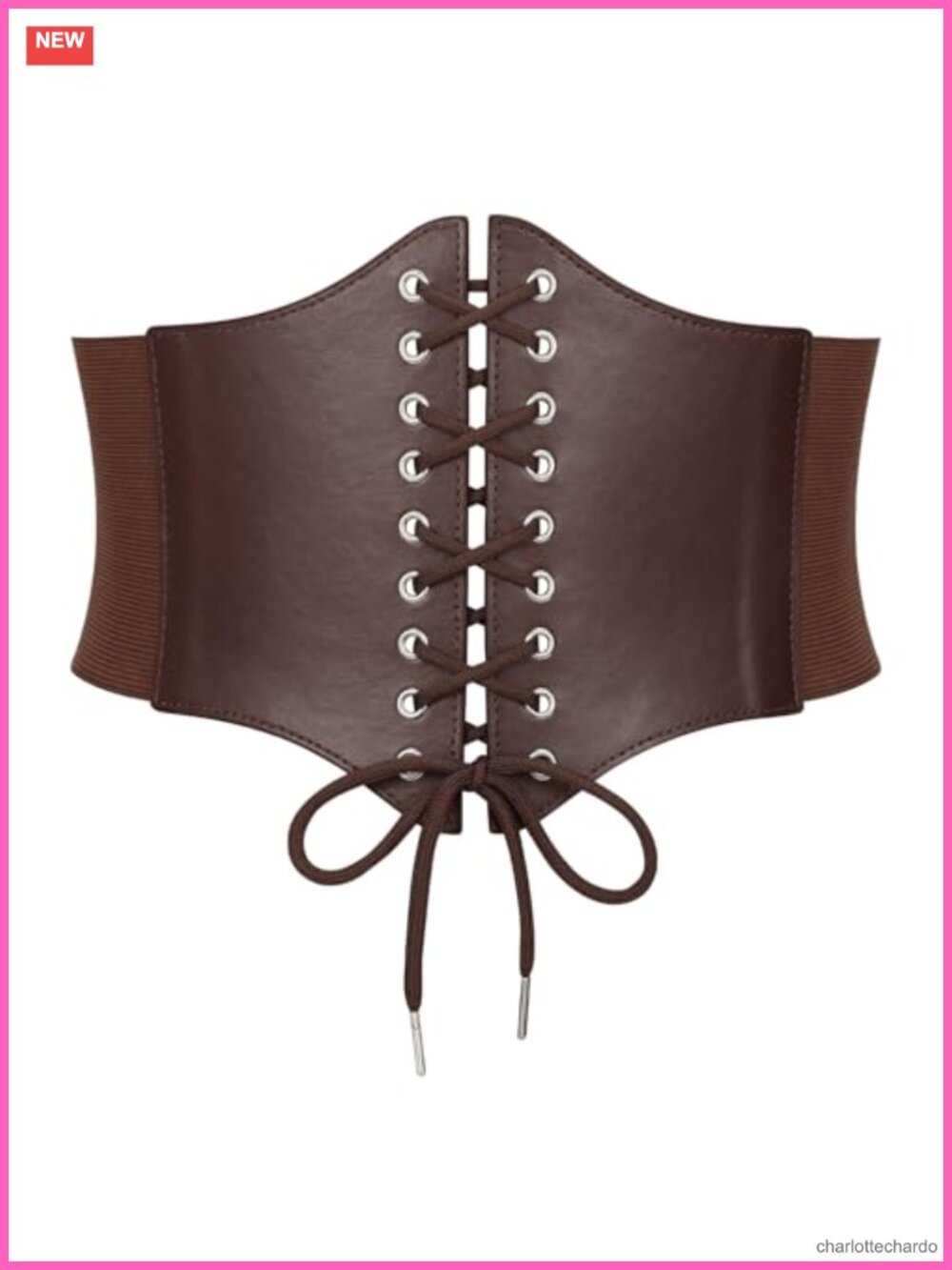 Women's Wide Corset Belt Waist Cincher Renaissance Lace-up PU Leather Halloween